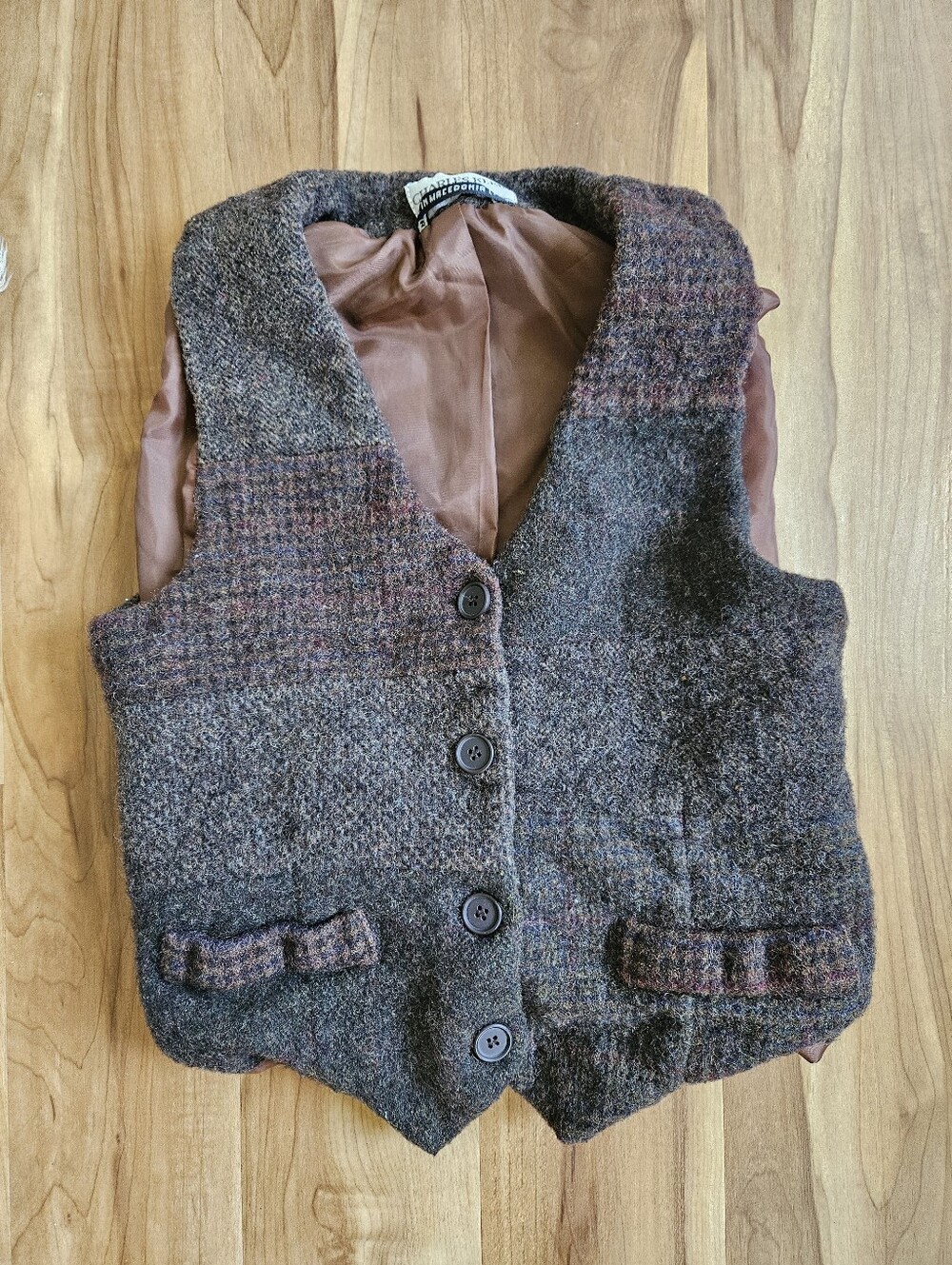 Vintage Charles Klein Wool Button-Down Vest